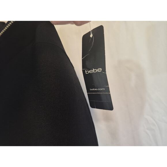 New w/Tag Bebe Black Stretch Highwaist Bandage Skirt Medium Y2K - Picture 5 of 7